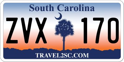 SC license plate ZVX170