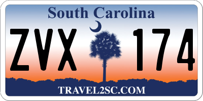 SC license plate ZVX174