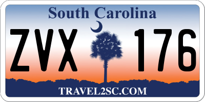 SC license plate ZVX176