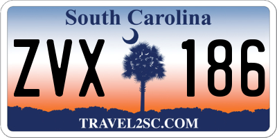 SC license plate ZVX186