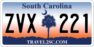 SC license plate ZVX221