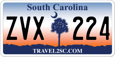SC license plate ZVX224