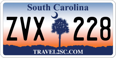 SC license plate ZVX228