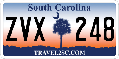 SC license plate ZVX248