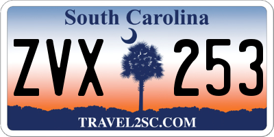 SC license plate ZVX253