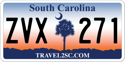 SC license plate ZVX271