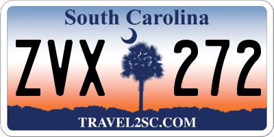 SC license plate ZVX272