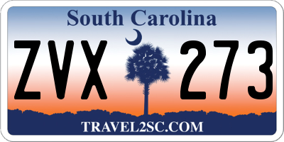 SC license plate ZVX273