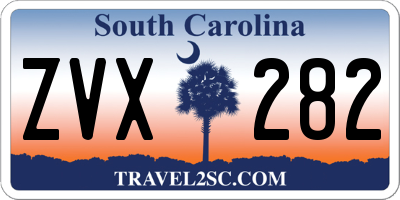 SC license plate ZVX282