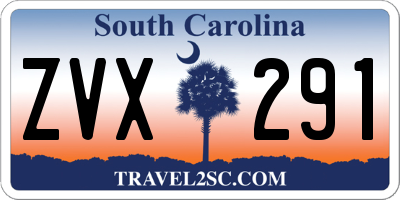 SC license plate ZVX291