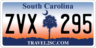 SC license plate ZVX295