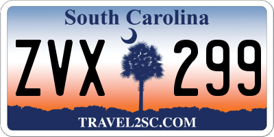 SC license plate ZVX299