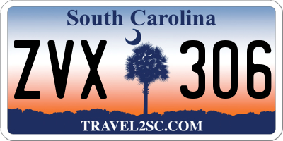 SC license plate ZVX306