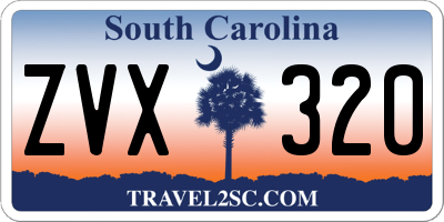 SC license plate ZVX320
