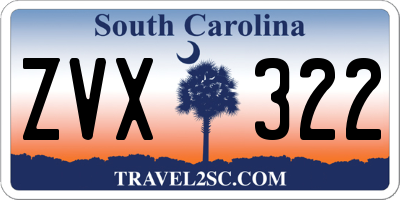 SC license plate ZVX322