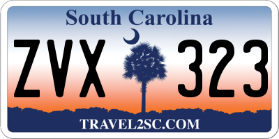 SC license plate ZVX323