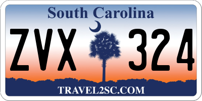 SC license plate ZVX324