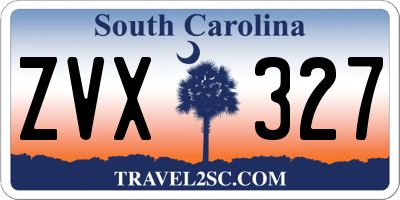 SC license plate ZVX327