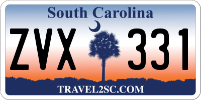 SC license plate ZVX331