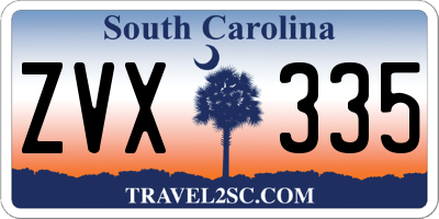 SC license plate ZVX335