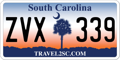SC license plate ZVX339