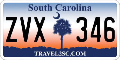 SC license plate ZVX346