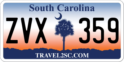 SC license plate ZVX359