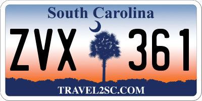 SC license plate ZVX361
