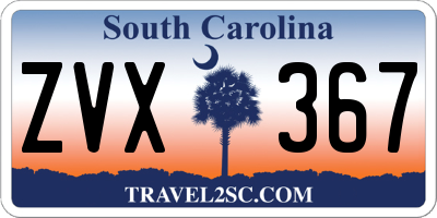 SC license plate ZVX367