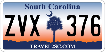 SC license plate ZVX376