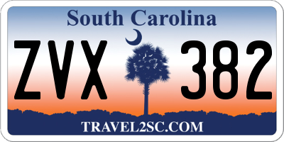 SC license plate ZVX382