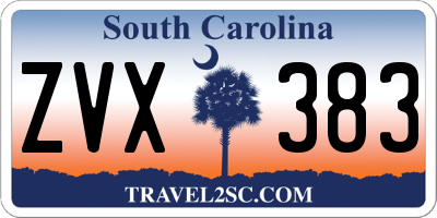 SC license plate ZVX383