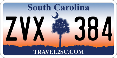 SC license plate ZVX384
