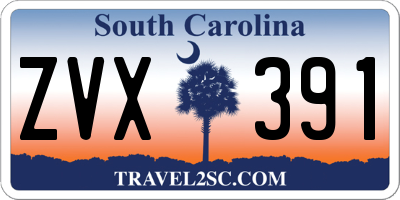 SC license plate ZVX391