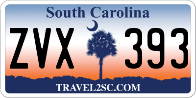 SC license plate ZVX393
