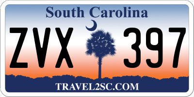 SC license plate ZVX397