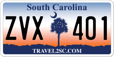 SC license plate ZVX401