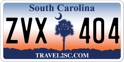 SC license plate ZVX404