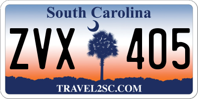 SC license plate ZVX405