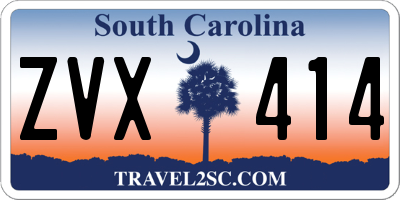 SC license plate ZVX414