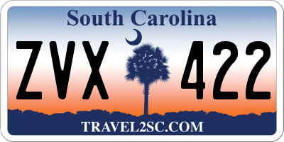 SC license plate ZVX422