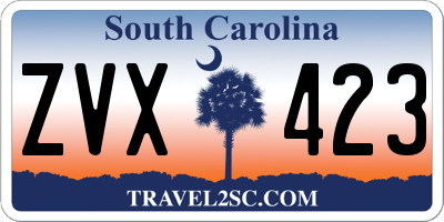 SC license plate ZVX423