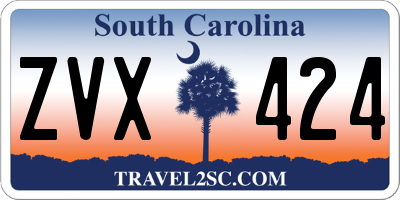 SC license plate ZVX424