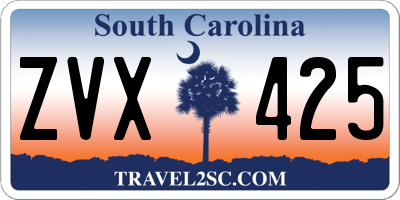 SC license plate ZVX425