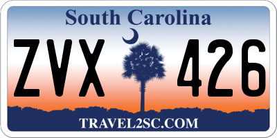 SC license plate ZVX426