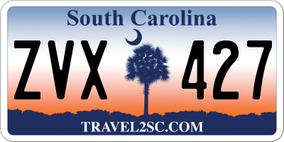 SC license plate ZVX427