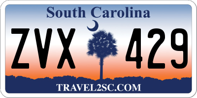SC license plate ZVX429