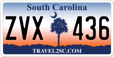 SC license plate ZVX436