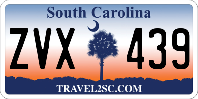 SC license plate ZVX439