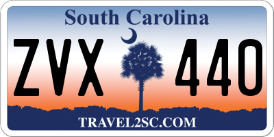 SC license plate ZVX440